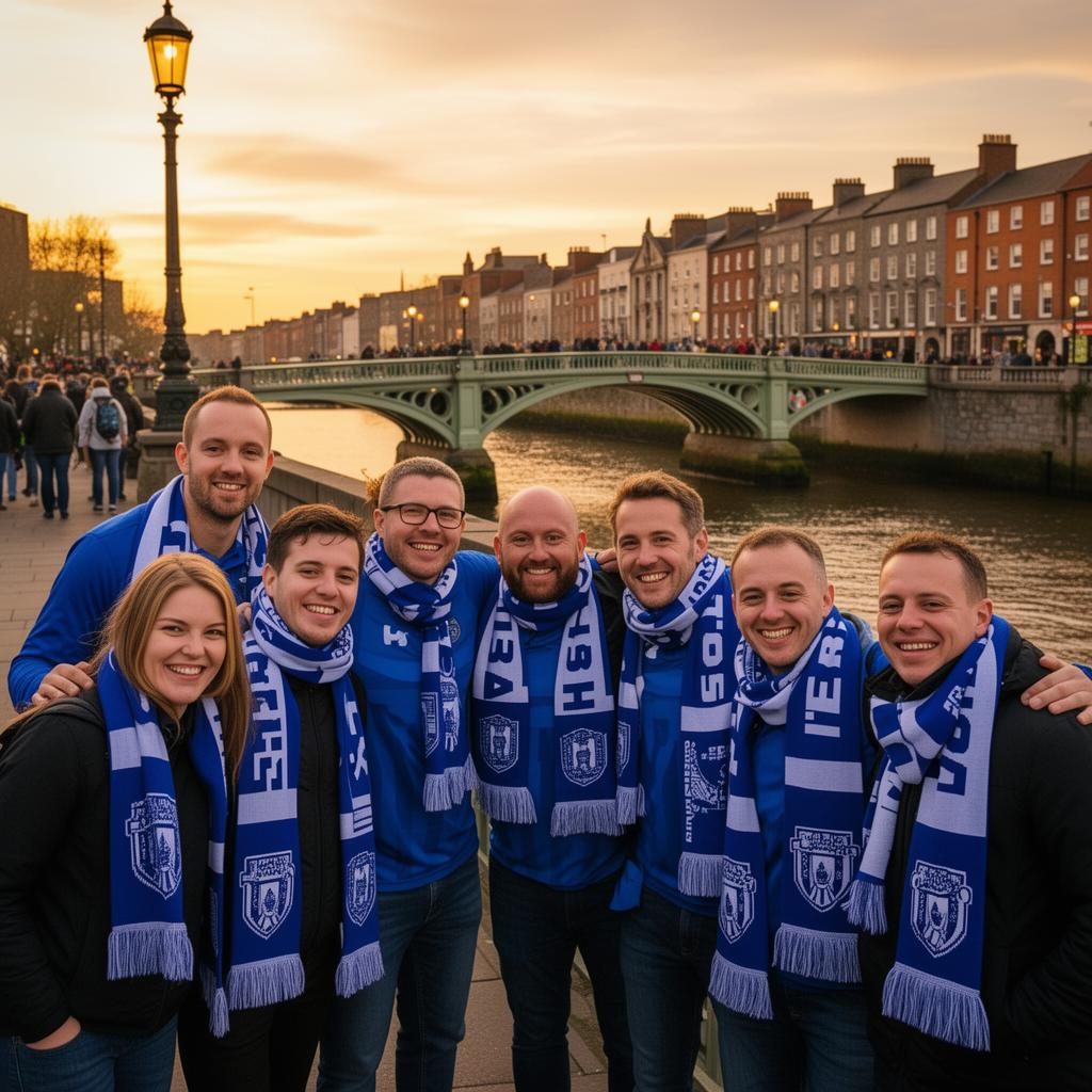 Dublin Town supporters in Dublin, Ireland