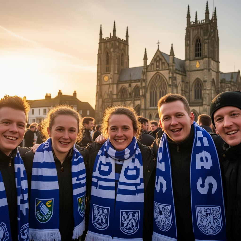 Norfolk Blues supporters in Norwich, UK